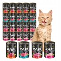 RAFI CAT wet cat food MIX OF FLAVORS 24x400 g