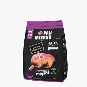 Karma dla kota Pan Mięsko cielęcina krewetki 400g