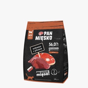 Karma dla kota Pan Mięsko wołowina jeleń 400g