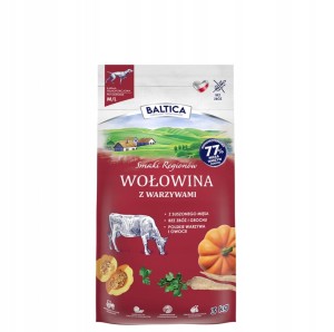 BALTICA sucha karma dla psa Wołowina z warzywami M/L 3kg