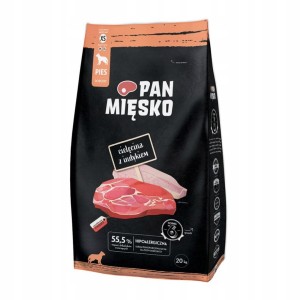 Pan Mięsko Cielęcina z indykiem 20kg Karma dla psa