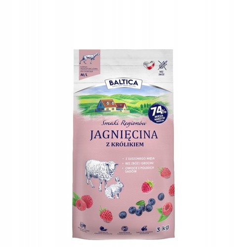 BALTICA sucha karma dla psa Jagnięcina królik M/L 3kg