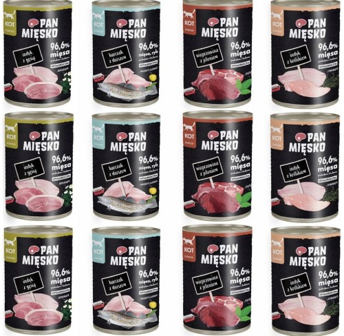 Karma PAN MIĘSKO dla kota mix smaków 12 x 400g