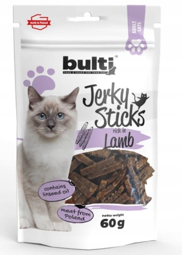 Bult Bulti Jerky Sticks z jagnięciną przysmak dla kota 60g